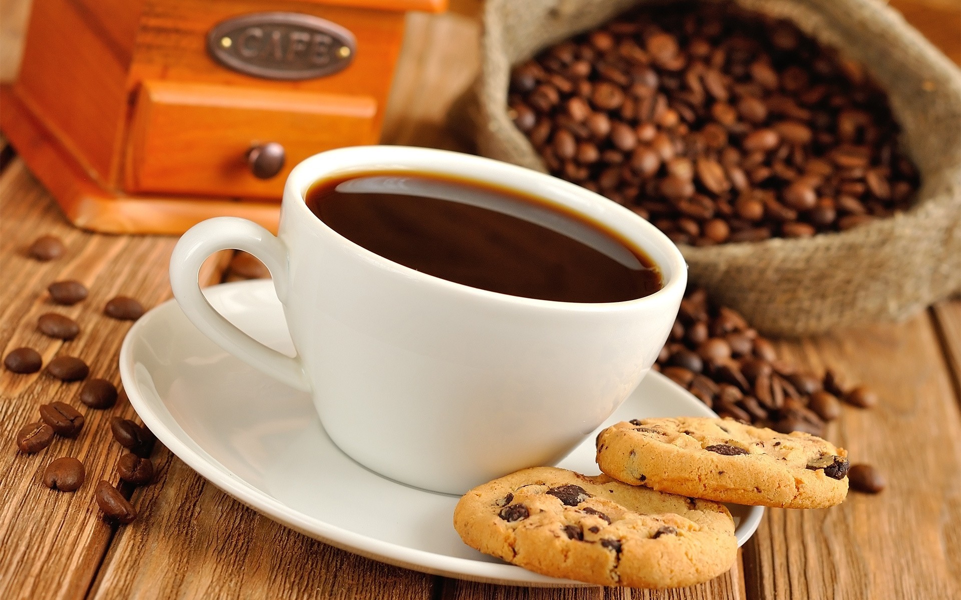 tasse moulin à vent café grain biscuits boire tasse