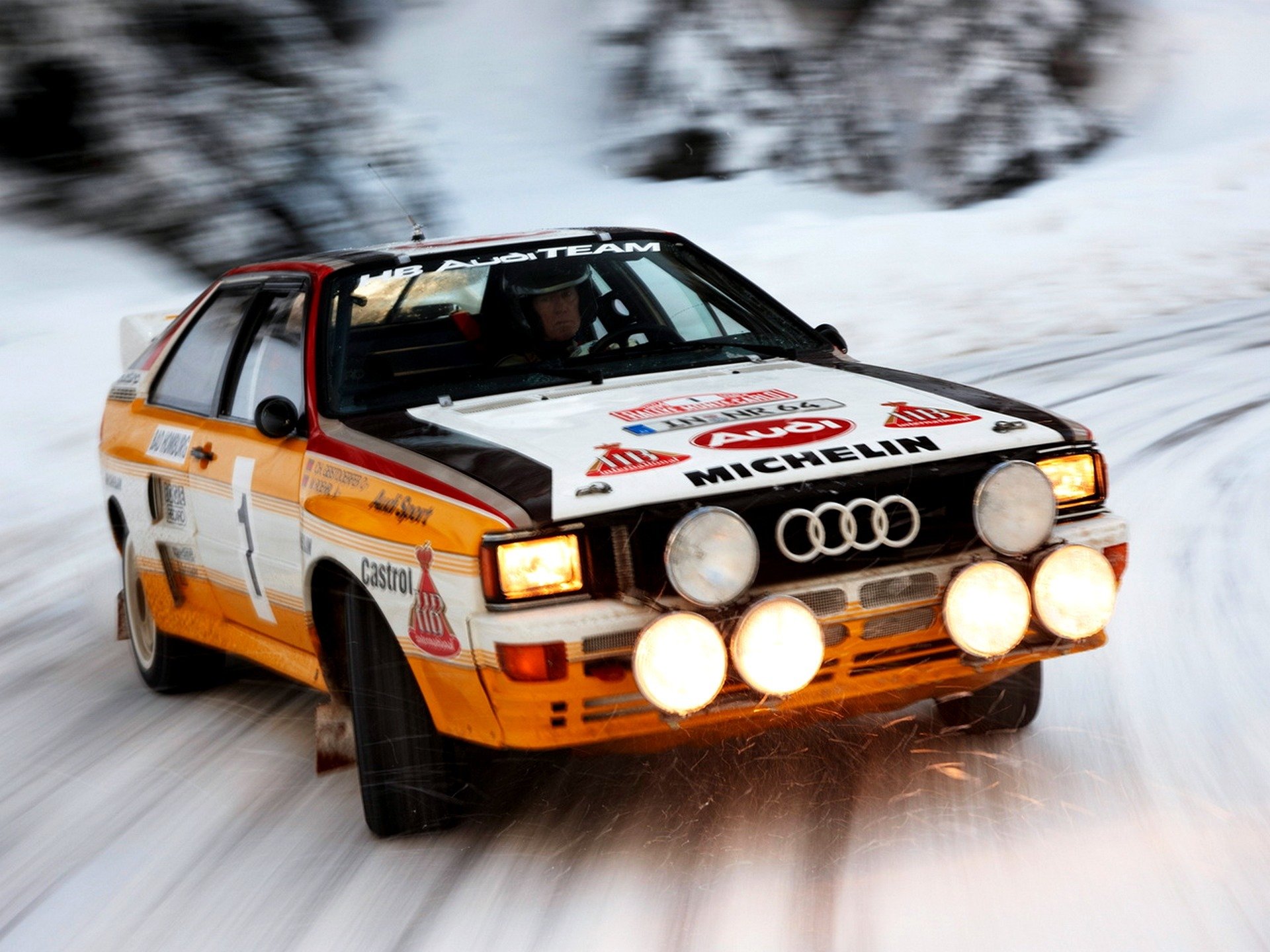 voiture fond d écran audi quattro groupe b rallye neige vitesse lumière fond d écran audi cuatro rallye