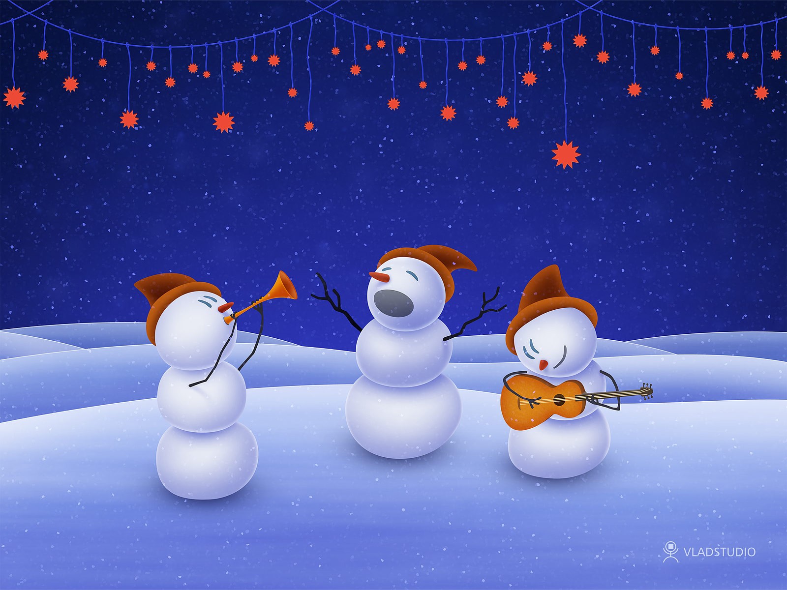 new year snowmen the group music