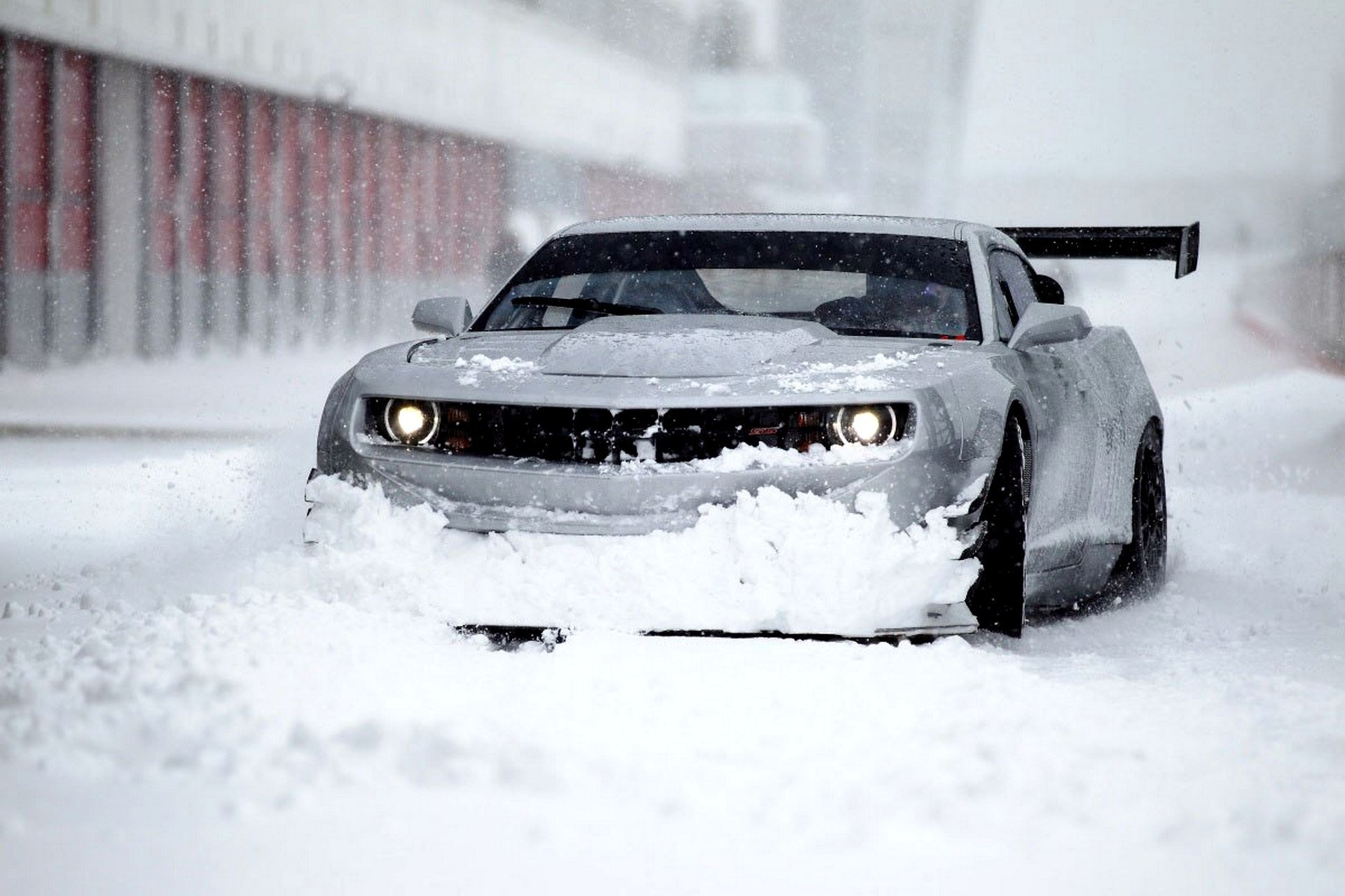 coche papel pintado chevrolet camaro zl1 nieve invierno papel pintado chevrolet camaro frente invierno hermoso