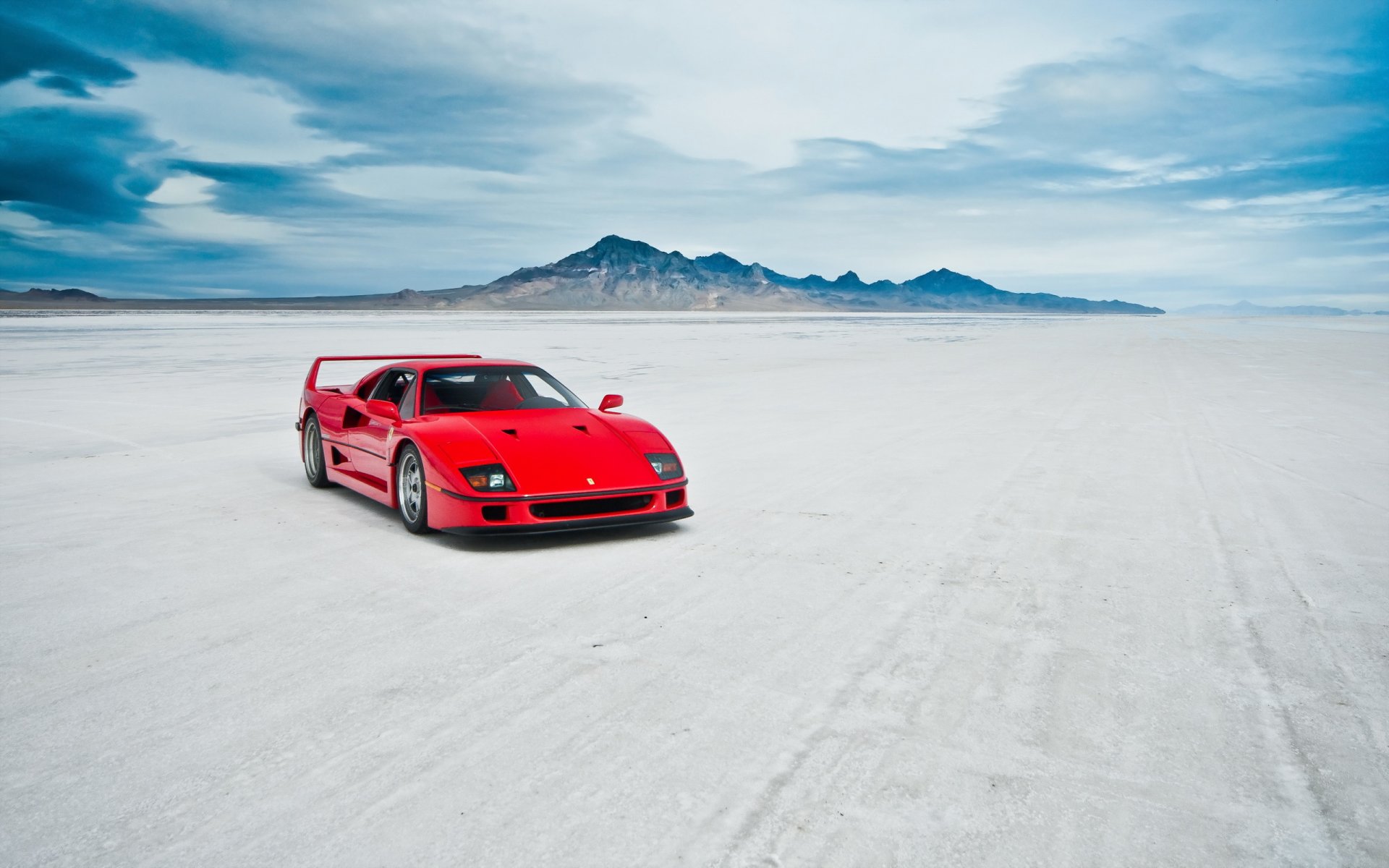 ferrari f40 coche lago