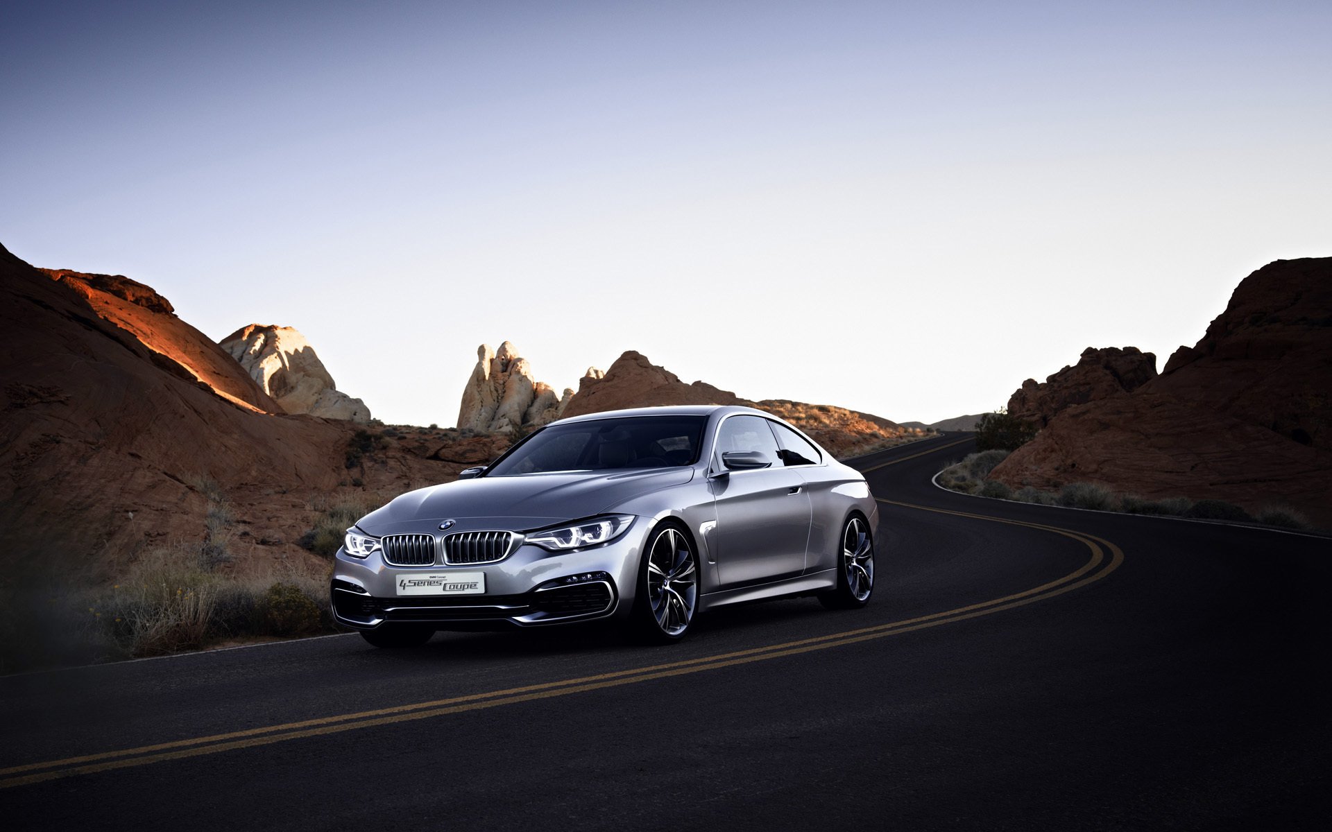 bmw série 4 concept coupé style argent rock route 2013