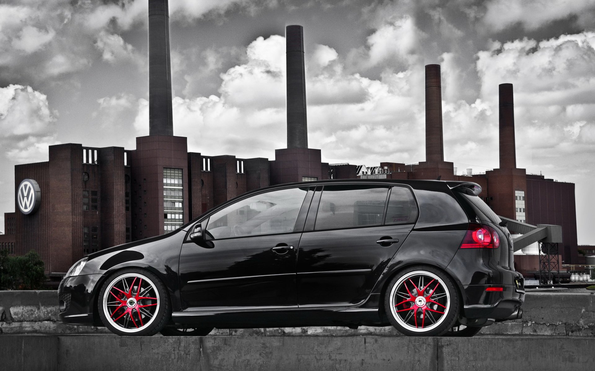 vw golf volkswagen gti tuning volkswagen black factory pipe