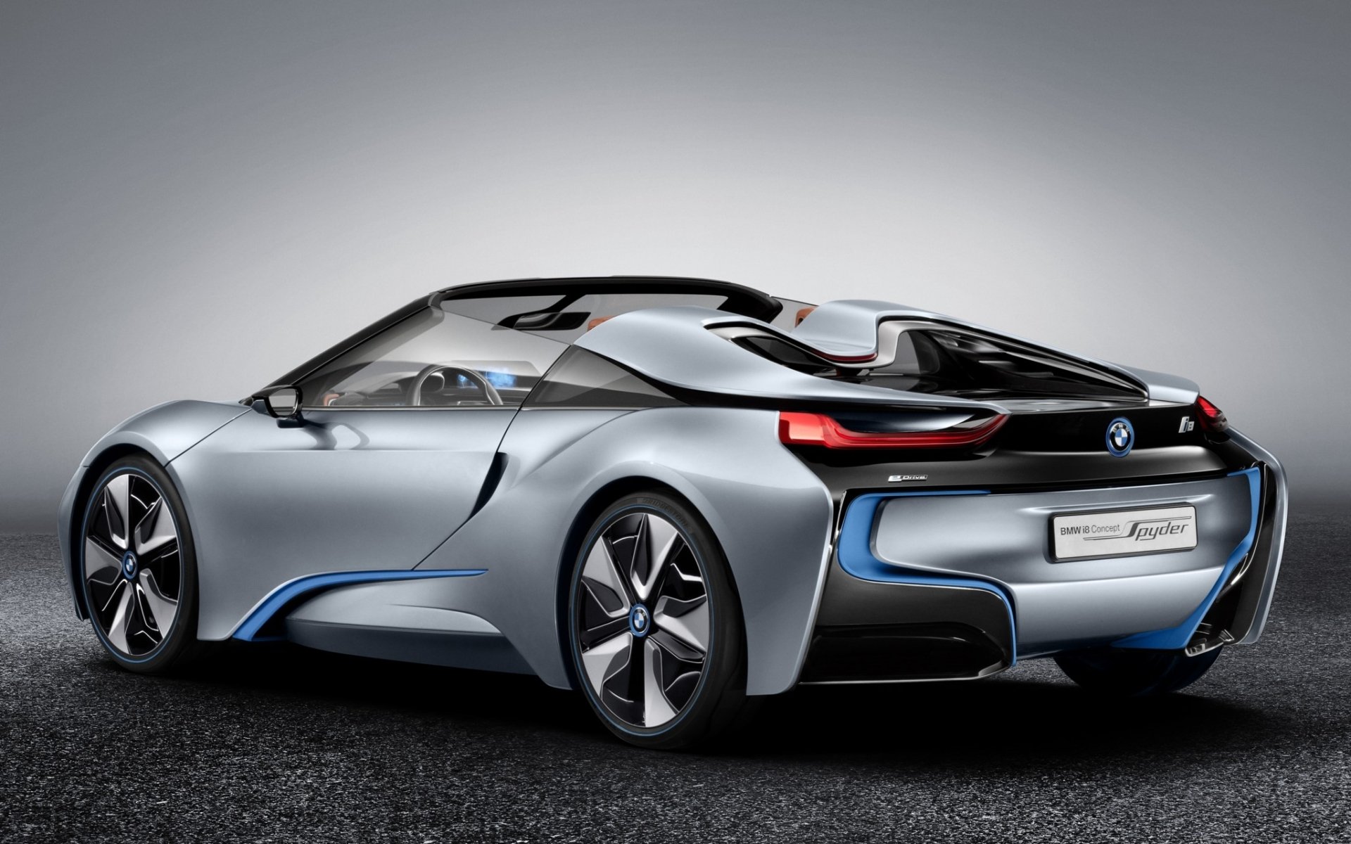 bmw i8 концепция spyder бмв ай8 концепт спайдер суперкар вид сзади фон