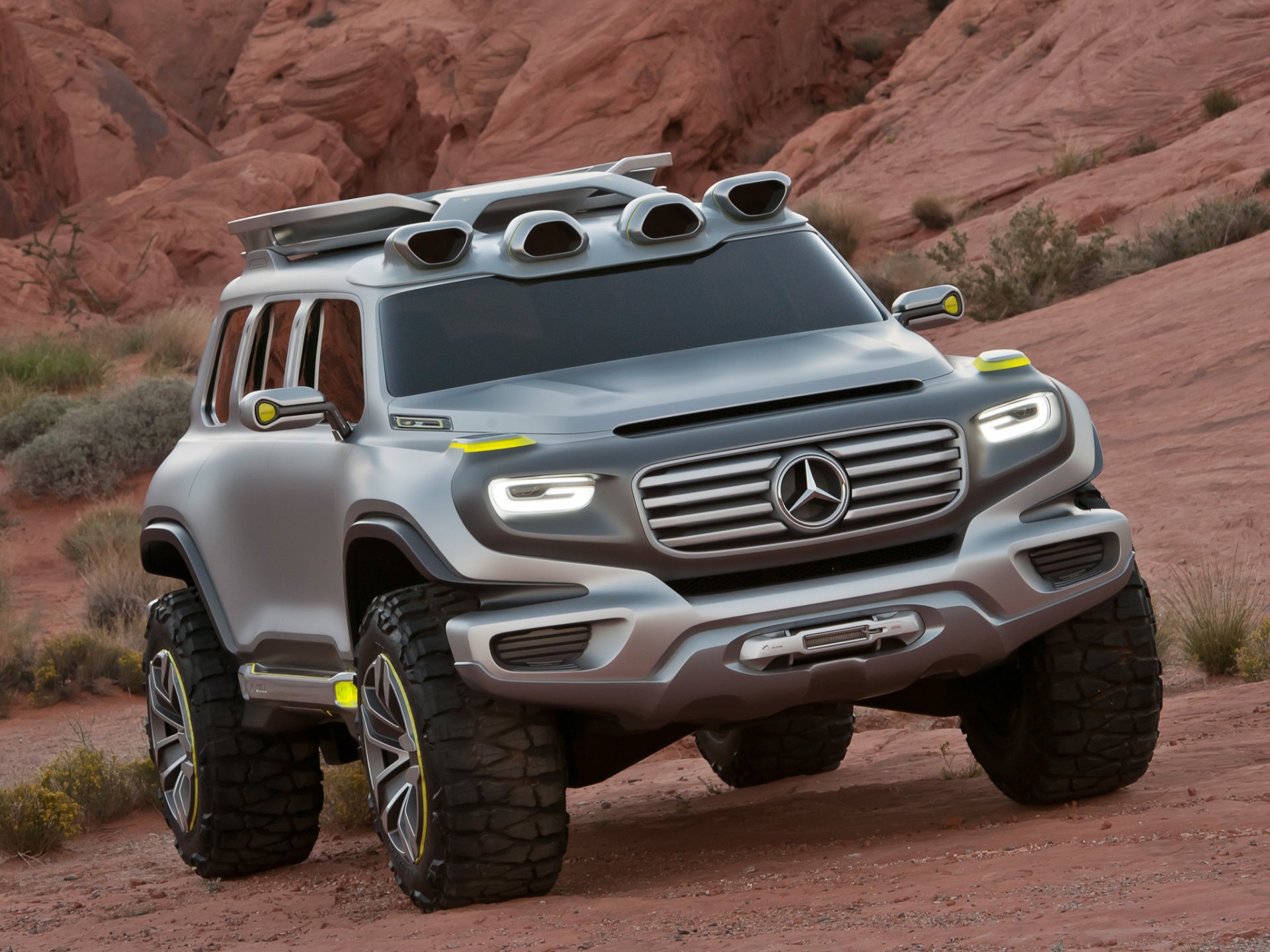 voitures auto concept voiture suv jeep mercedes benz mercedes benz ener-g force désert montagnes buissons