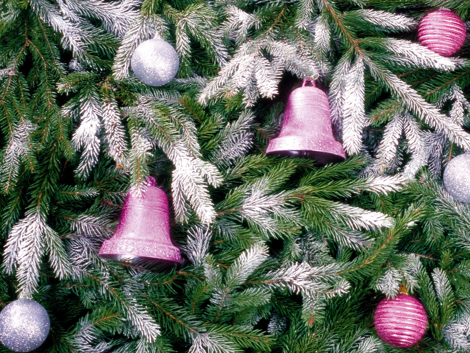 new year snow christmas tree bell