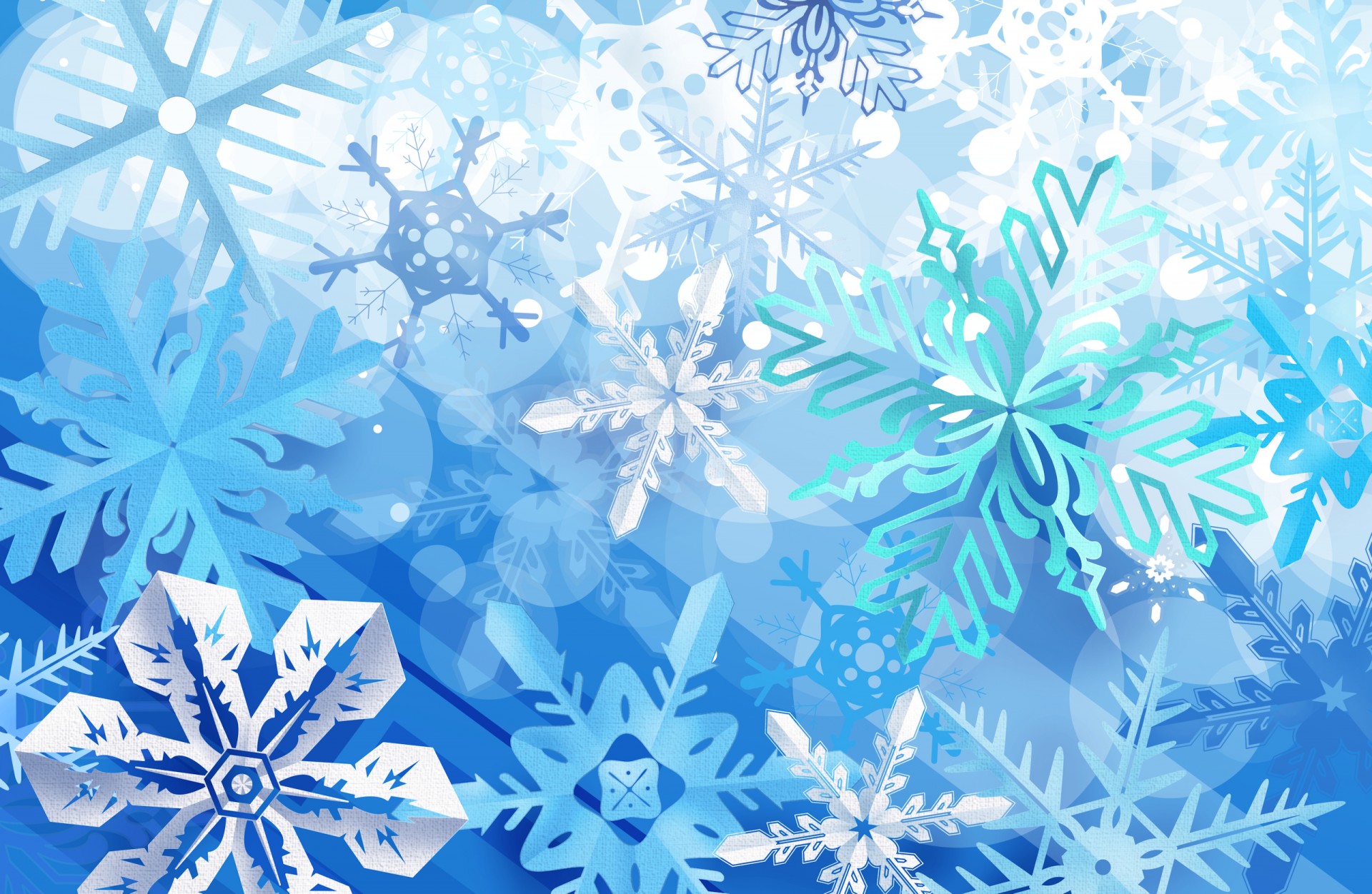 blue snowflakes winter