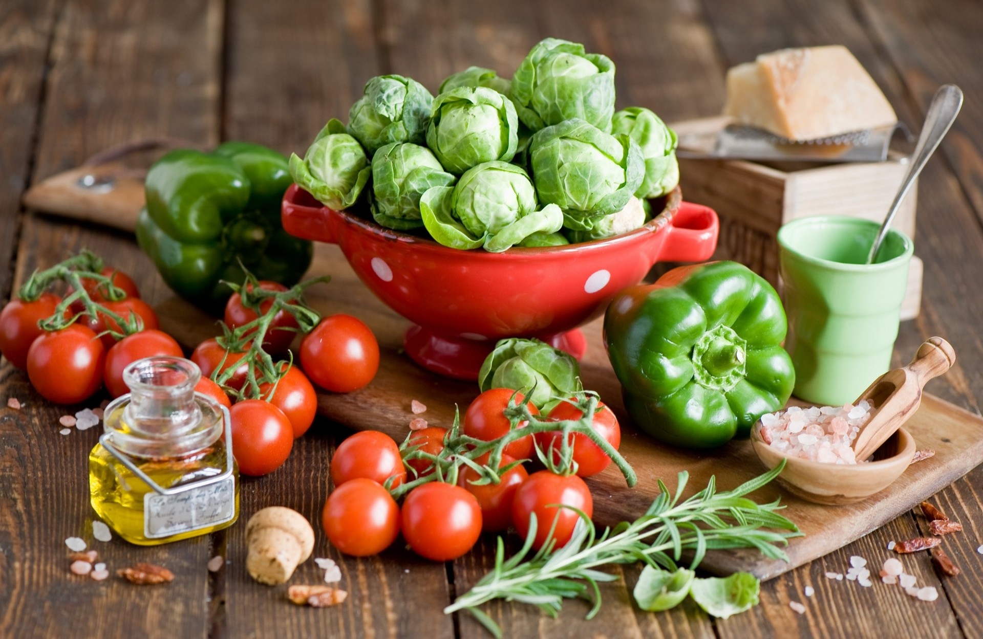 beurre fromage vaisselle gaz 24 poivre légumes verts chou