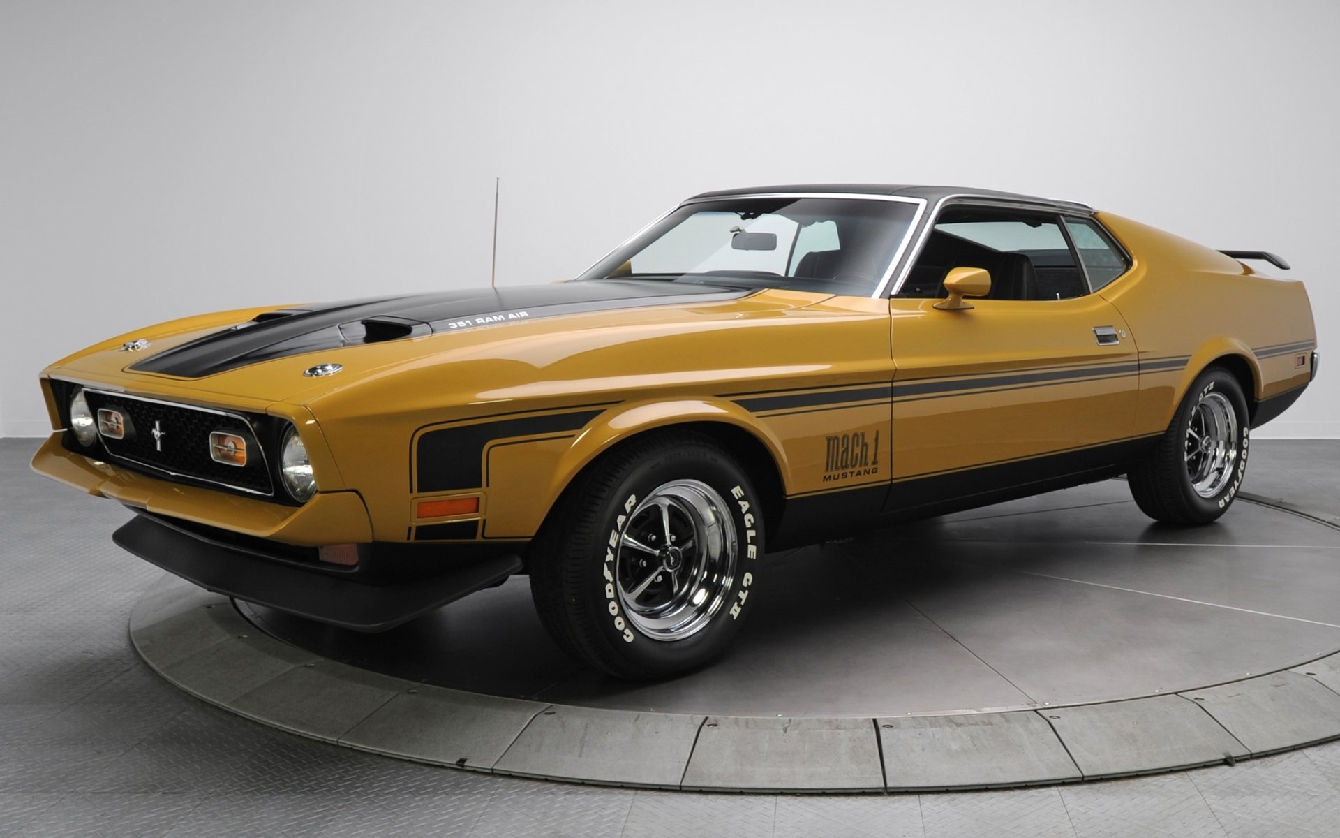 ford mustang mach 1 1971 braun front muscle car muscle car hintergrund