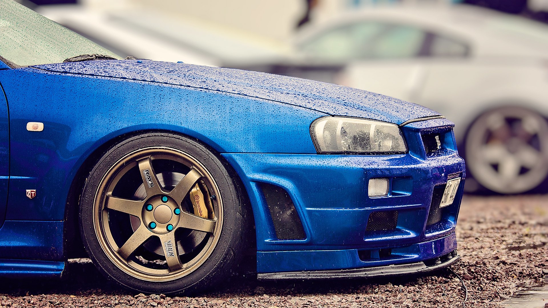 nissan horizon r34 gt-r nissan bleu tuning