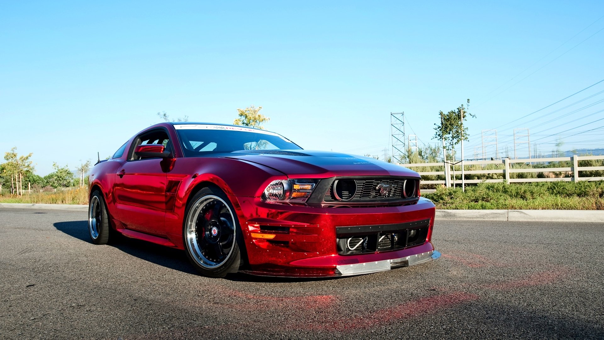 auto carta da parati rosso tuning ford mustang gt500 chrome automotive desktop carta da parati rosso muscle car bella auto