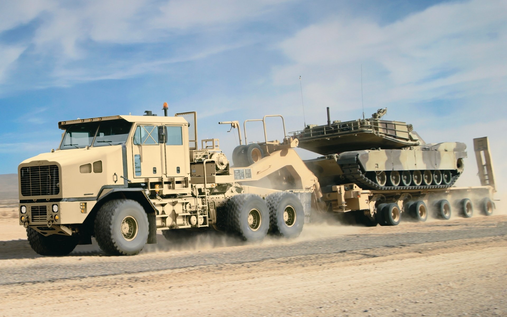 oshkosh no m1070a1 oshkosh camion trattore camion serbatoio strada cielo