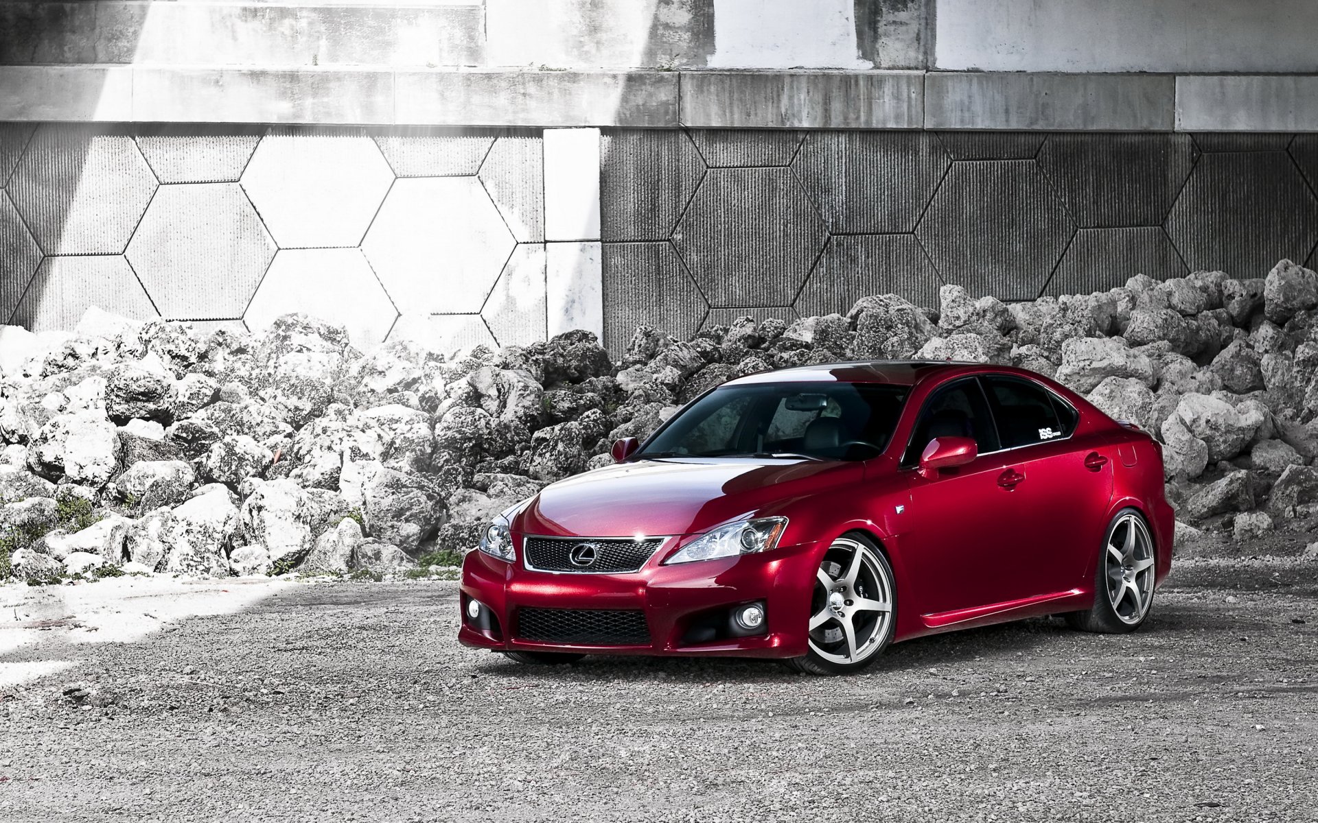 lexus is lexus red tuning car