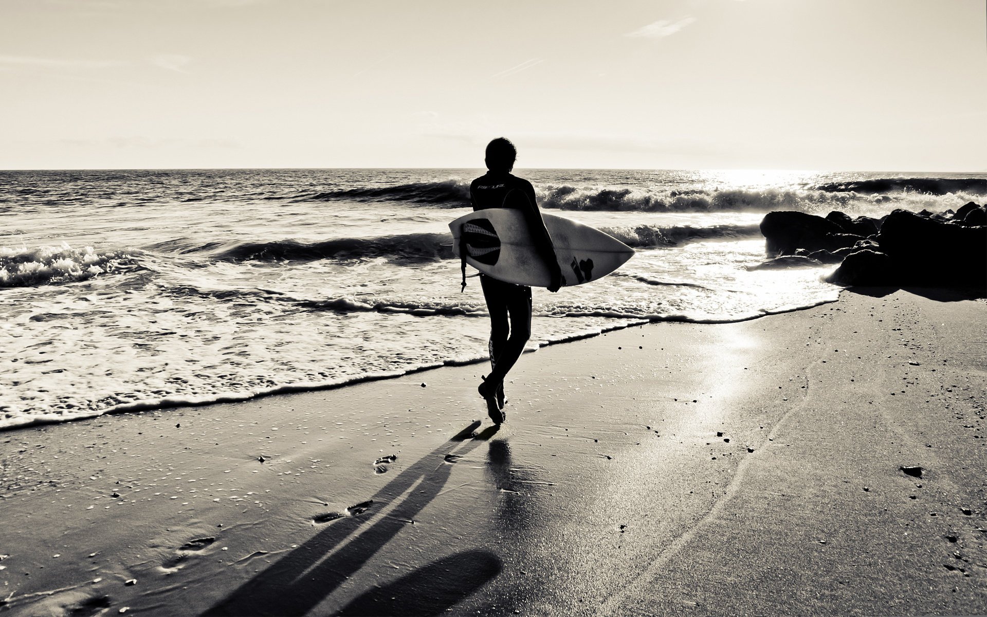 urfer traces ombre planche surfeur surf silhouette