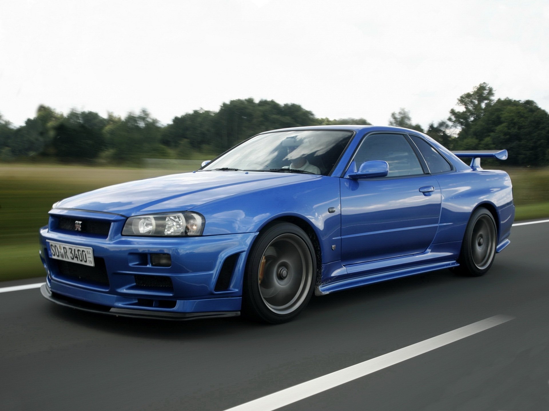 nissan horizon gt-r v-spec nissan skyline gtr r34 niebieski samochód sportowy legendarny samochód droga