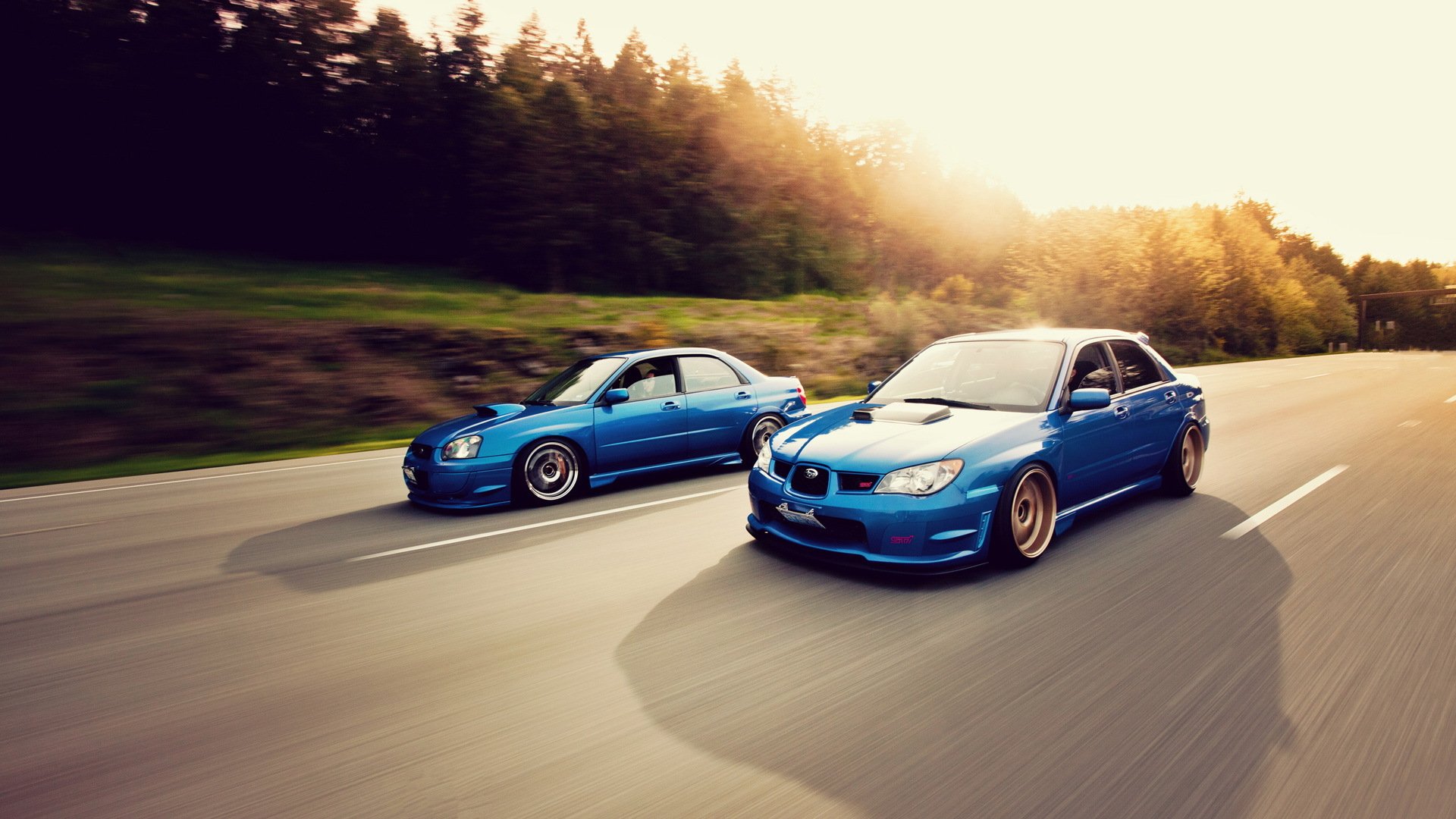 subaru subaru impreza tuning sti in bewegung