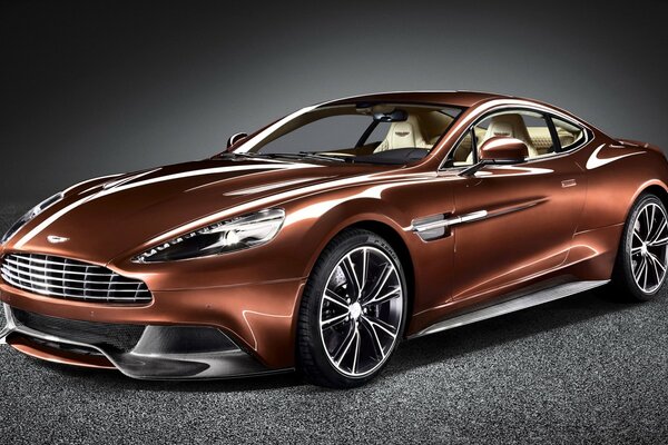 Front view of the Aston Martin car