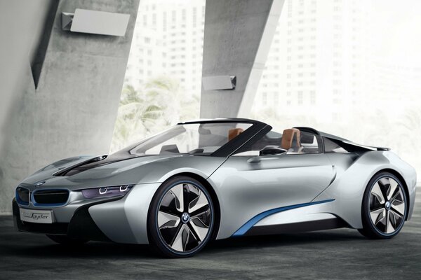 Das Konzept des Autos BMW i8 Spyder 