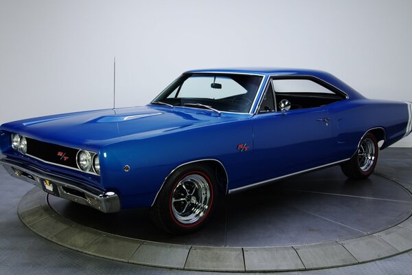 Old Dodge blue on display