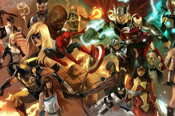 The Marvel universe. The heroes are with you