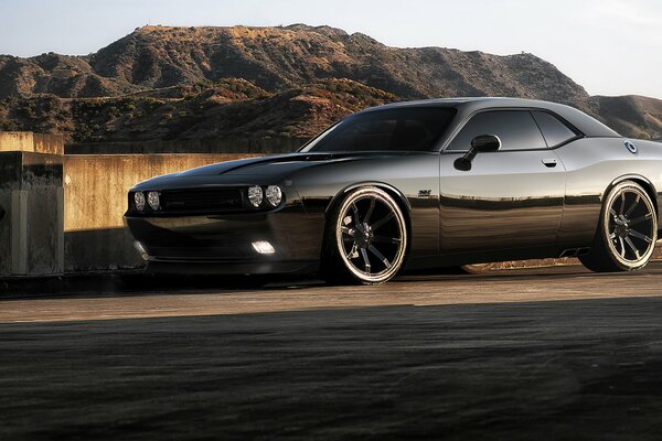 Black Challenger on the road