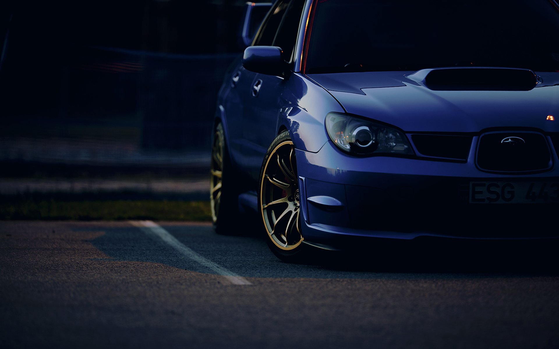 ubaru subaru impreza tuning night parking