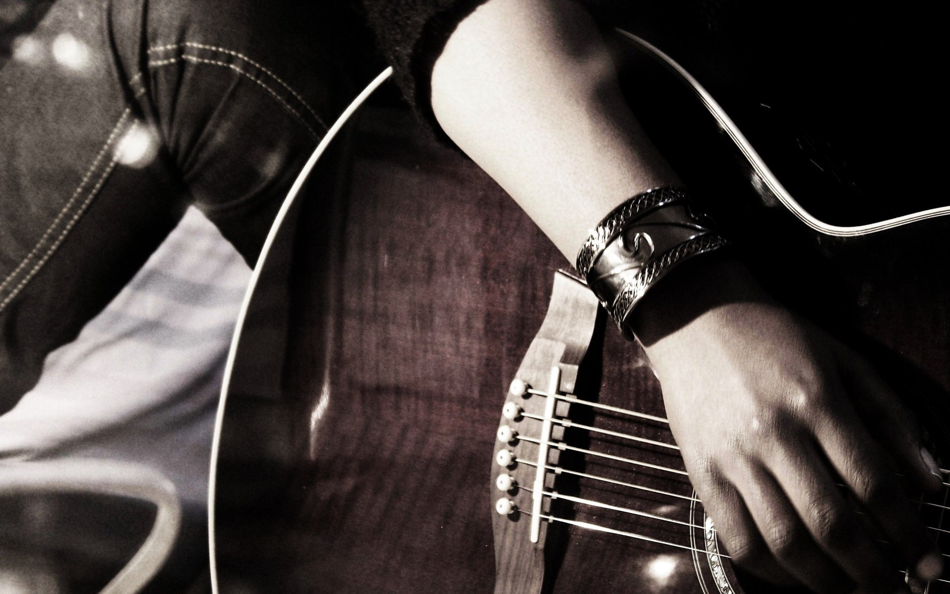 trings hand bracelet jeans guitar