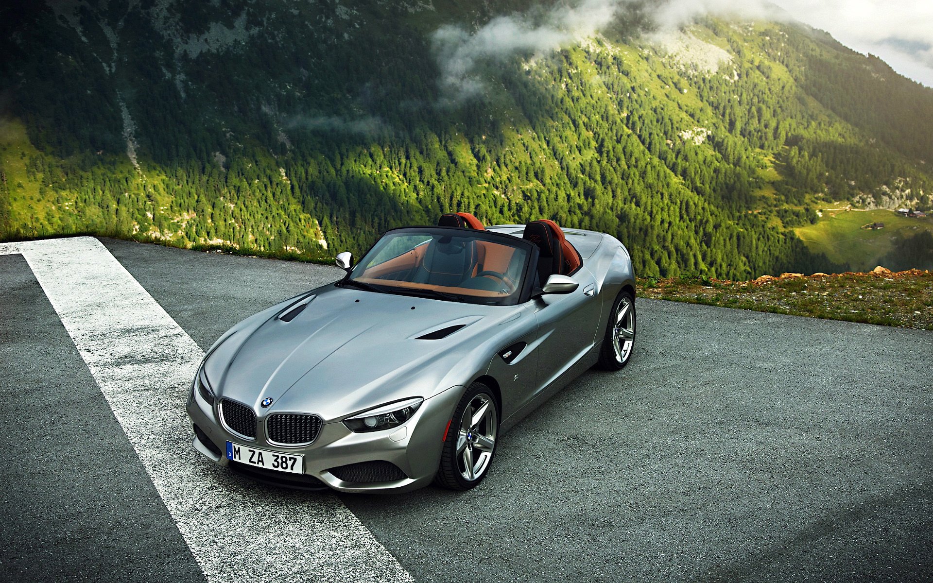 bmw zagato roadster plata montaña