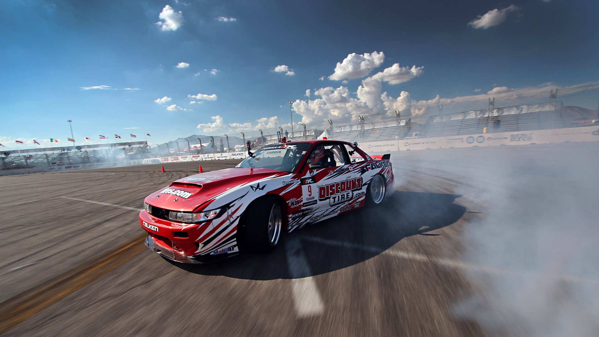 nissan silvia s13 drift tuning smoke red clouds competition