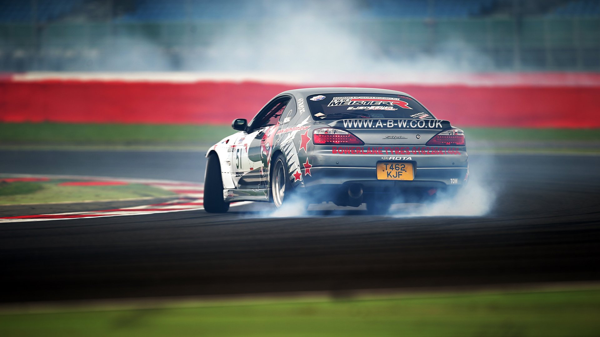 nissan silvia drift tuning race road smoke