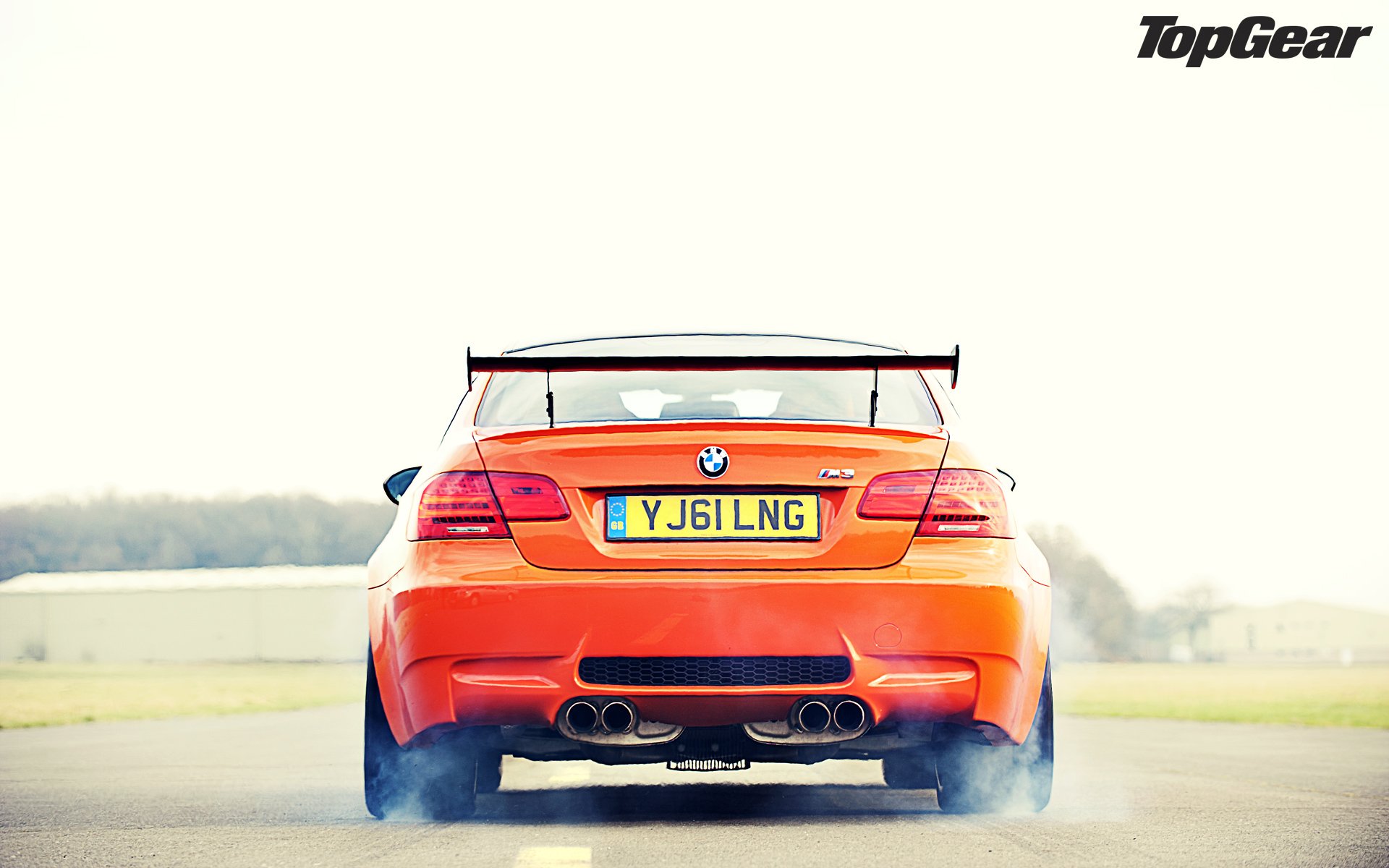 top gear top gear top gear the best TV show bmw m3 gts bmw gts orange supercar rear view spoiler wing