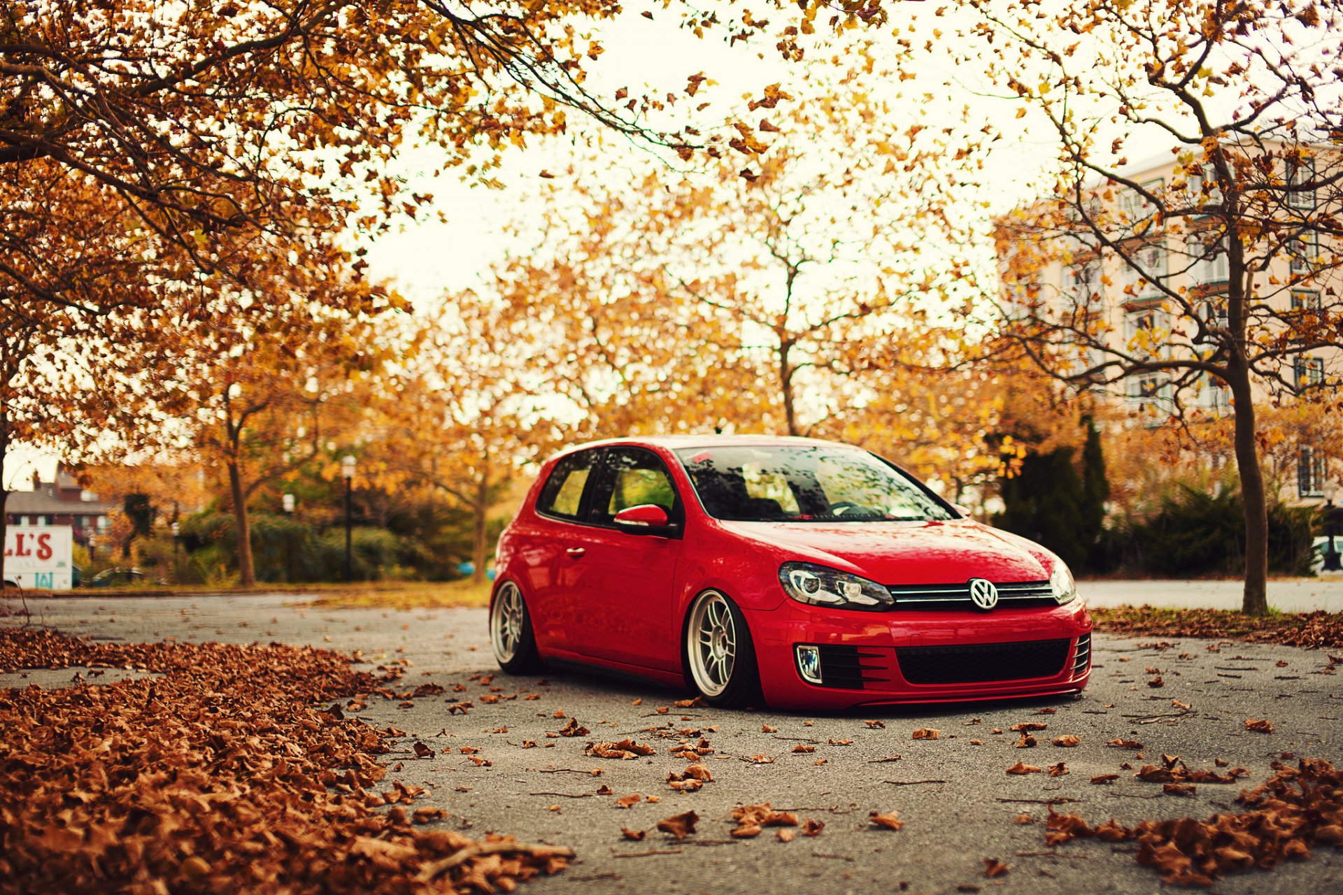 volkswagen golf gti red tuning