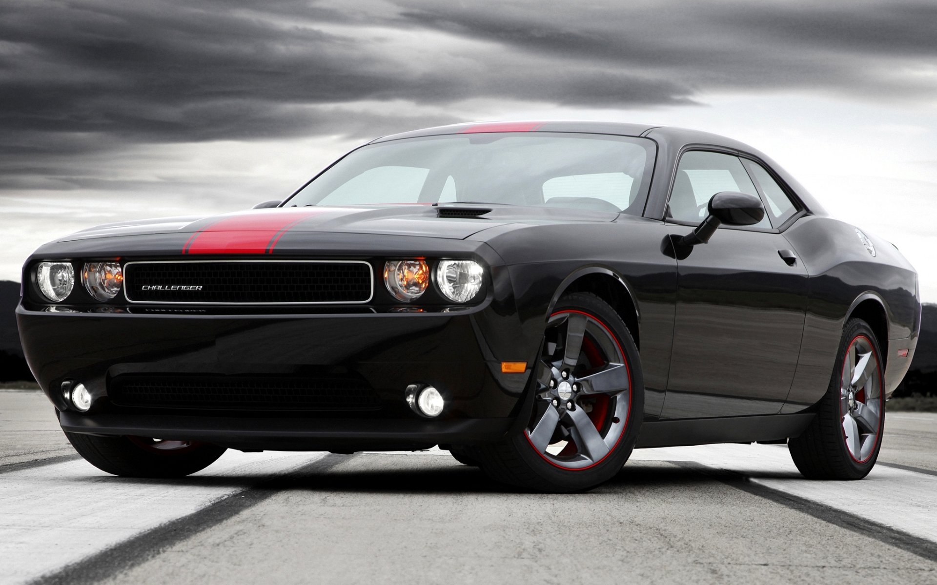 esquivar challenger rally redline dodge challenger delantero coche del músculo muscle car tuning cielo