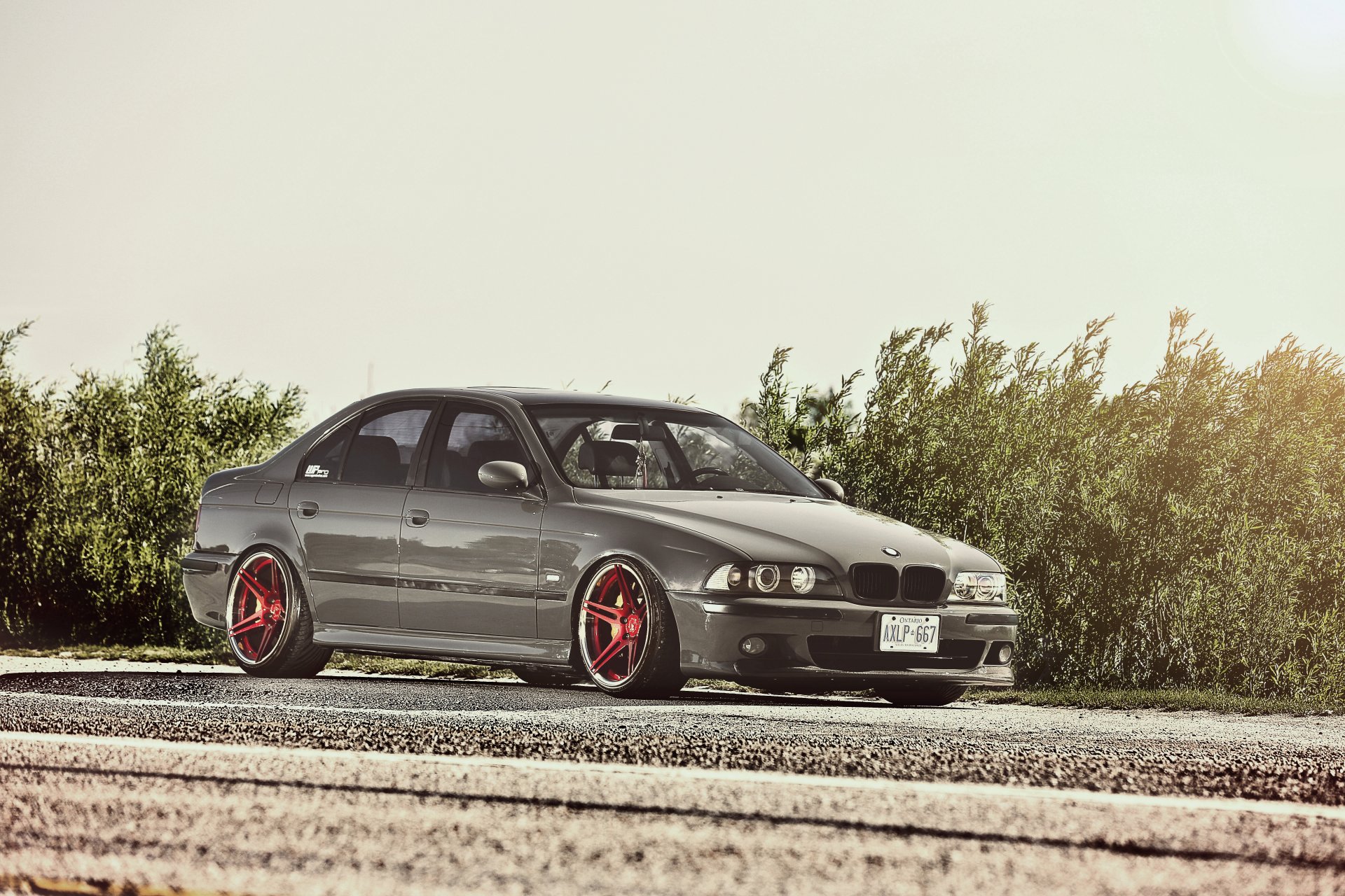 bmw seria 5 m5 e39 bmw krzaki blask