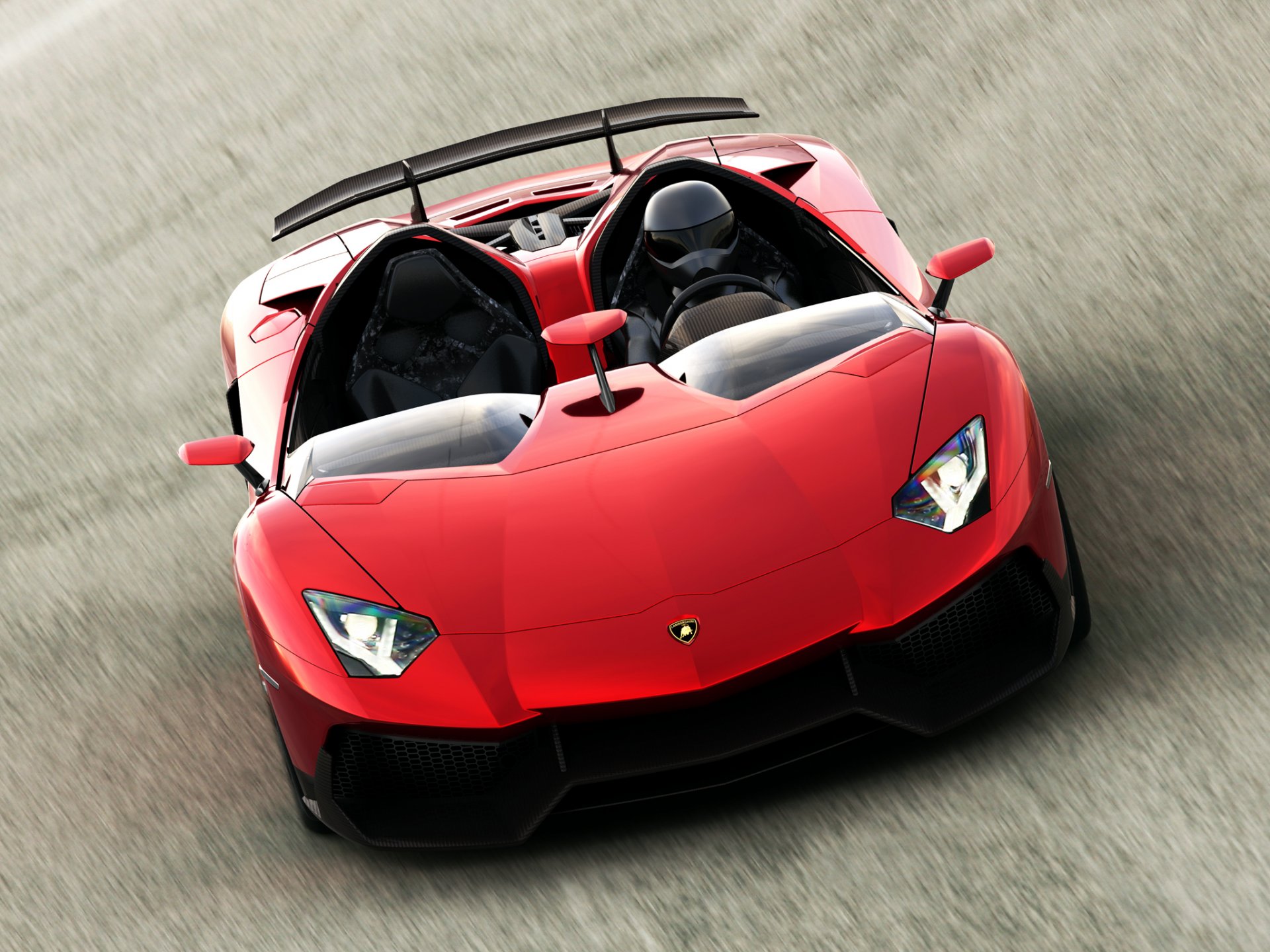 lamborghini aventador j rosso spider casco