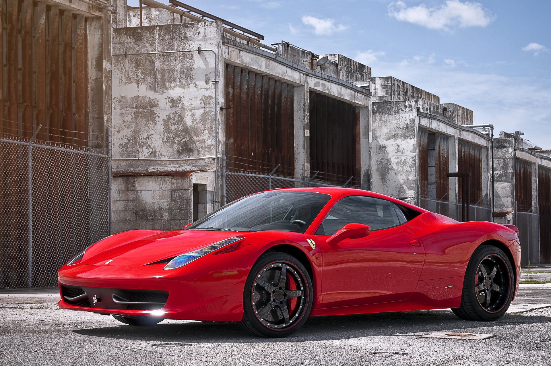 ferrari 458 italia red ferrari italy red black wheel