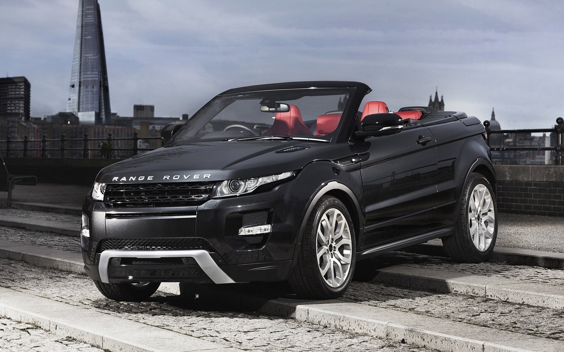 land rover range rover evoque кабриолет концепция лэнд ровер ренж ровер эвок концепт кроссовер джип серый.передок ступеньки небо