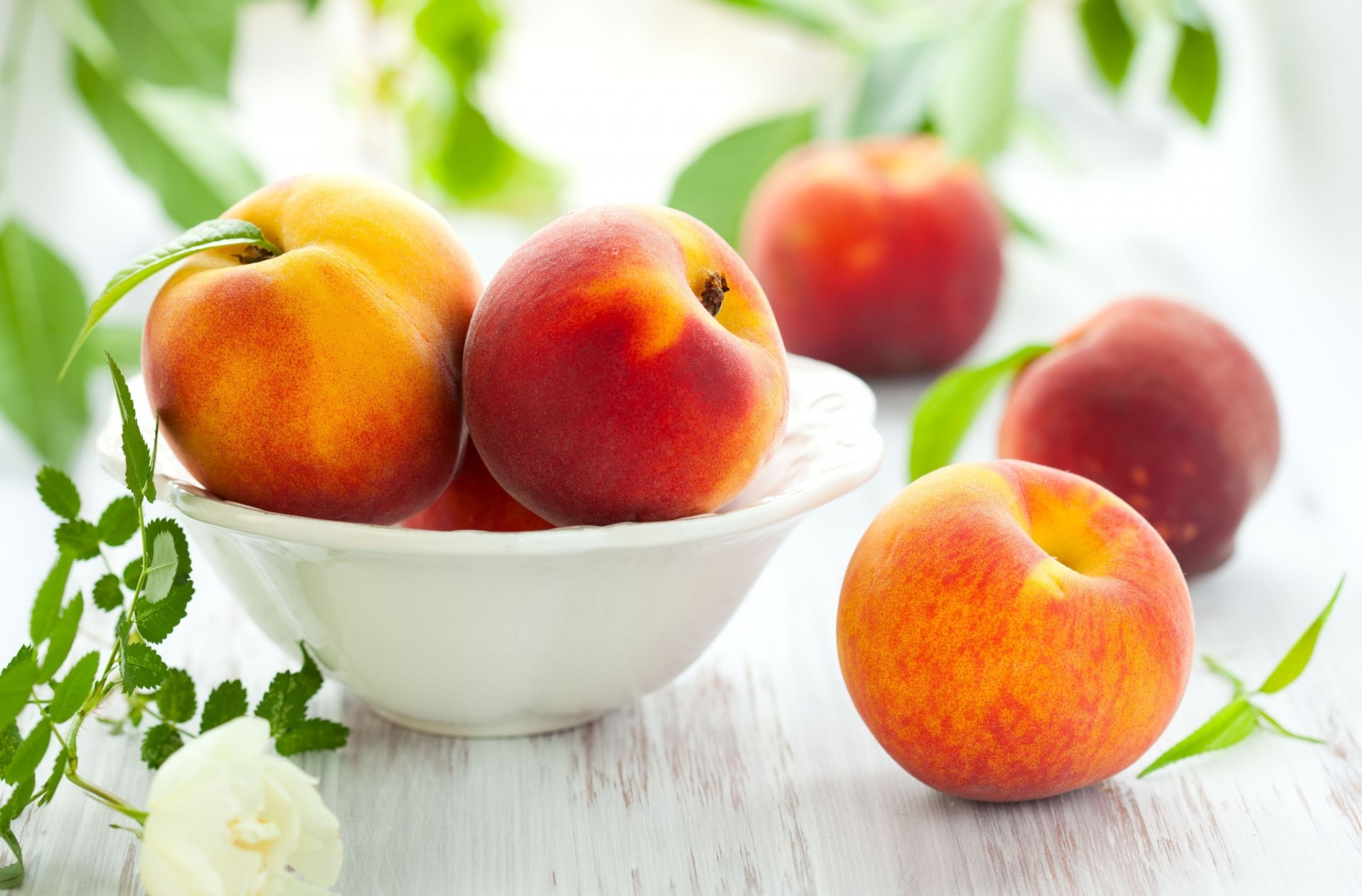 fruits pêches nectarine nourriture