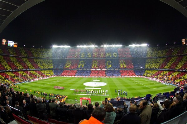 Football stadium in Barcelona, Spain