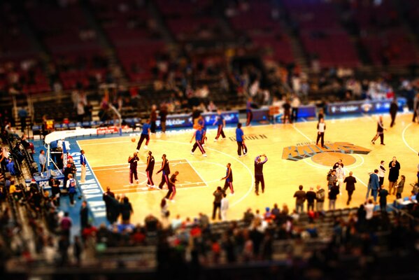 Basketball, Foto vom Platz in New York