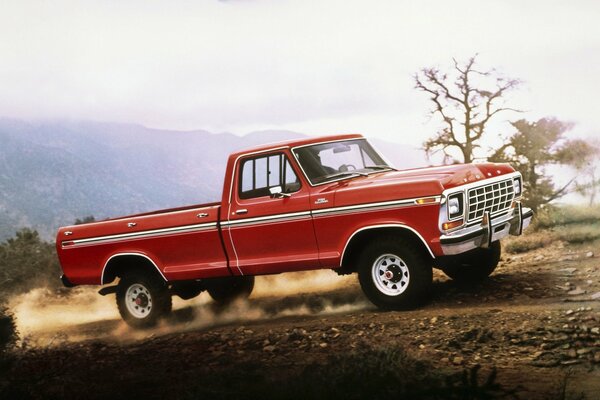 Classico Ford f -150 sulla strada