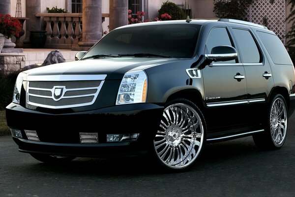 Tuned cadillac escalade car