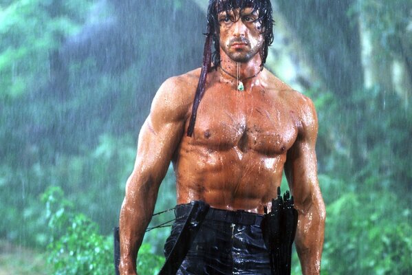 Sylvester Stallone en la película Rambo