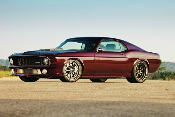 Retro car Ford Mustang