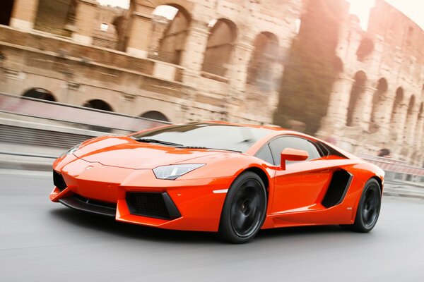 Lamborghini Aventador car rides in Rome