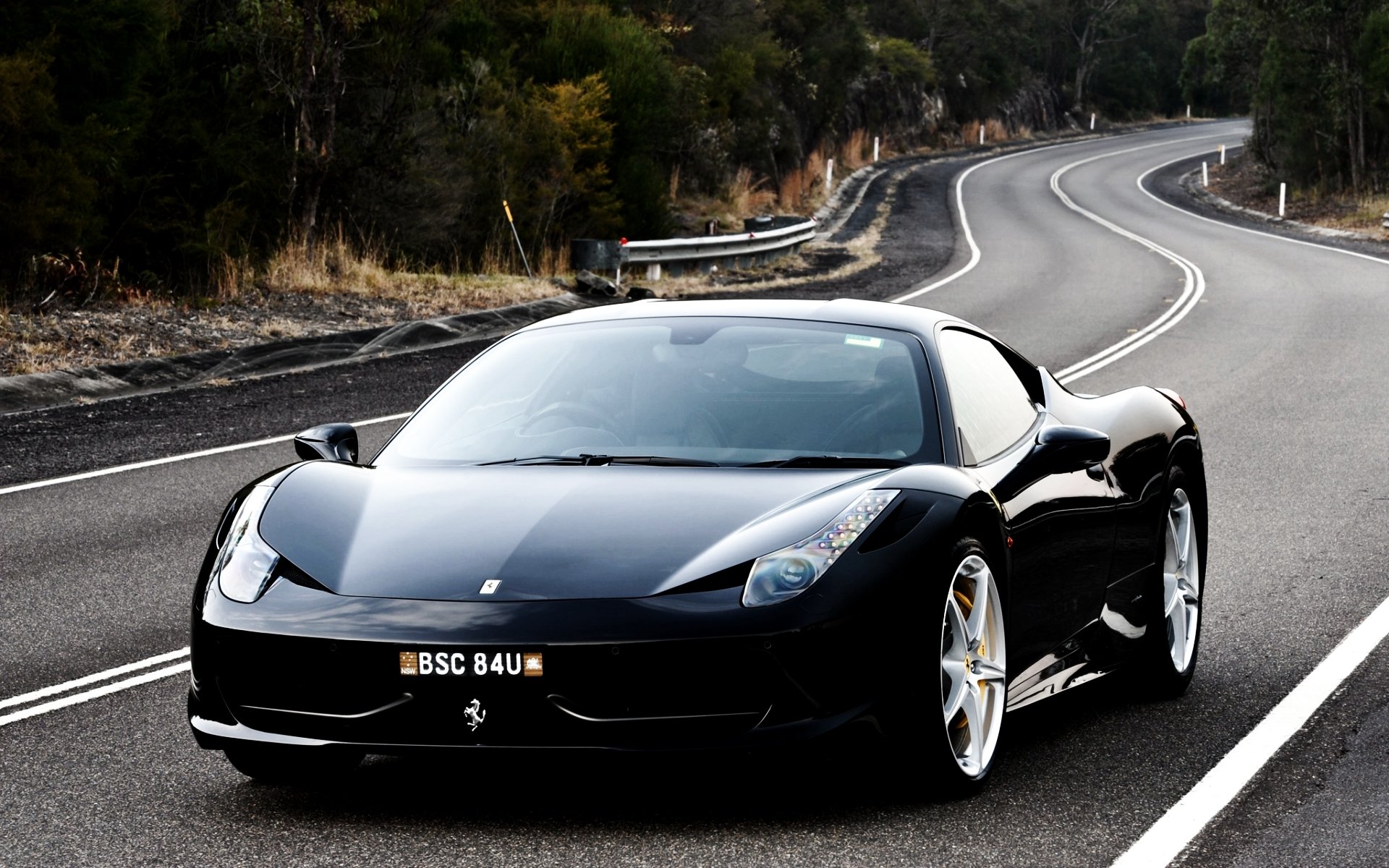 ferrari italia ferrari italy supercar front end road