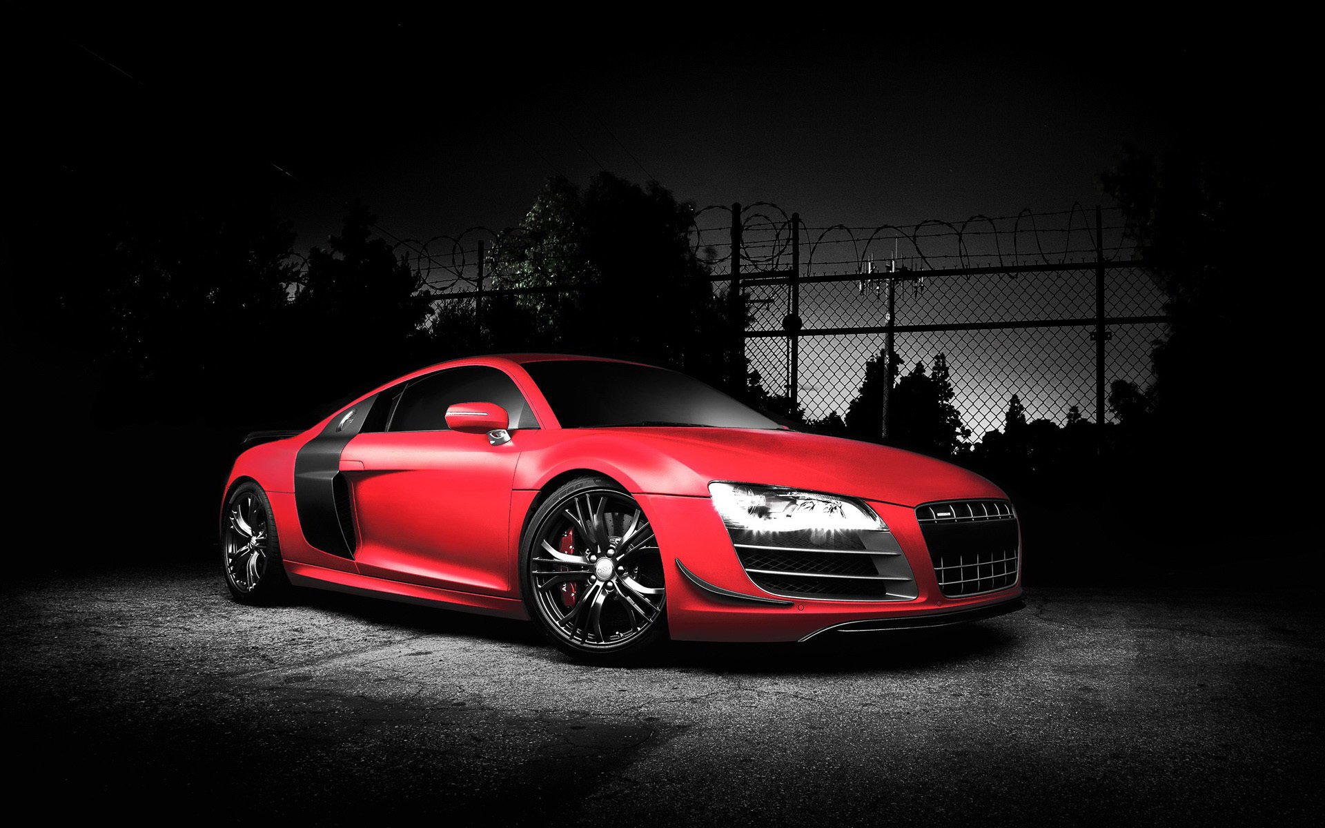 audi r8 sports car audi red tuning car autowall