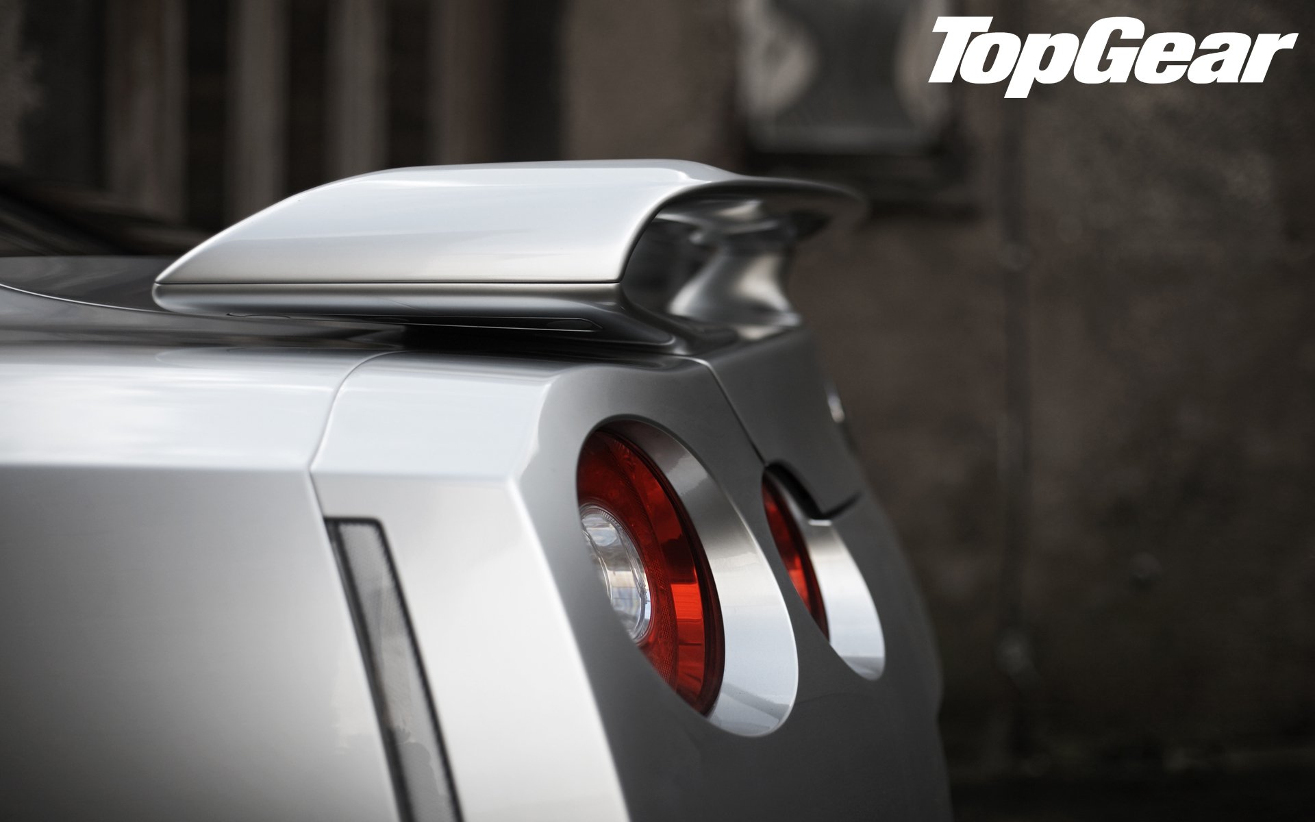 top gear top gear top gear the best TV show nissan forest road gtr r35 nissan gtr r35 supercar silver rear view macro spoiler wing