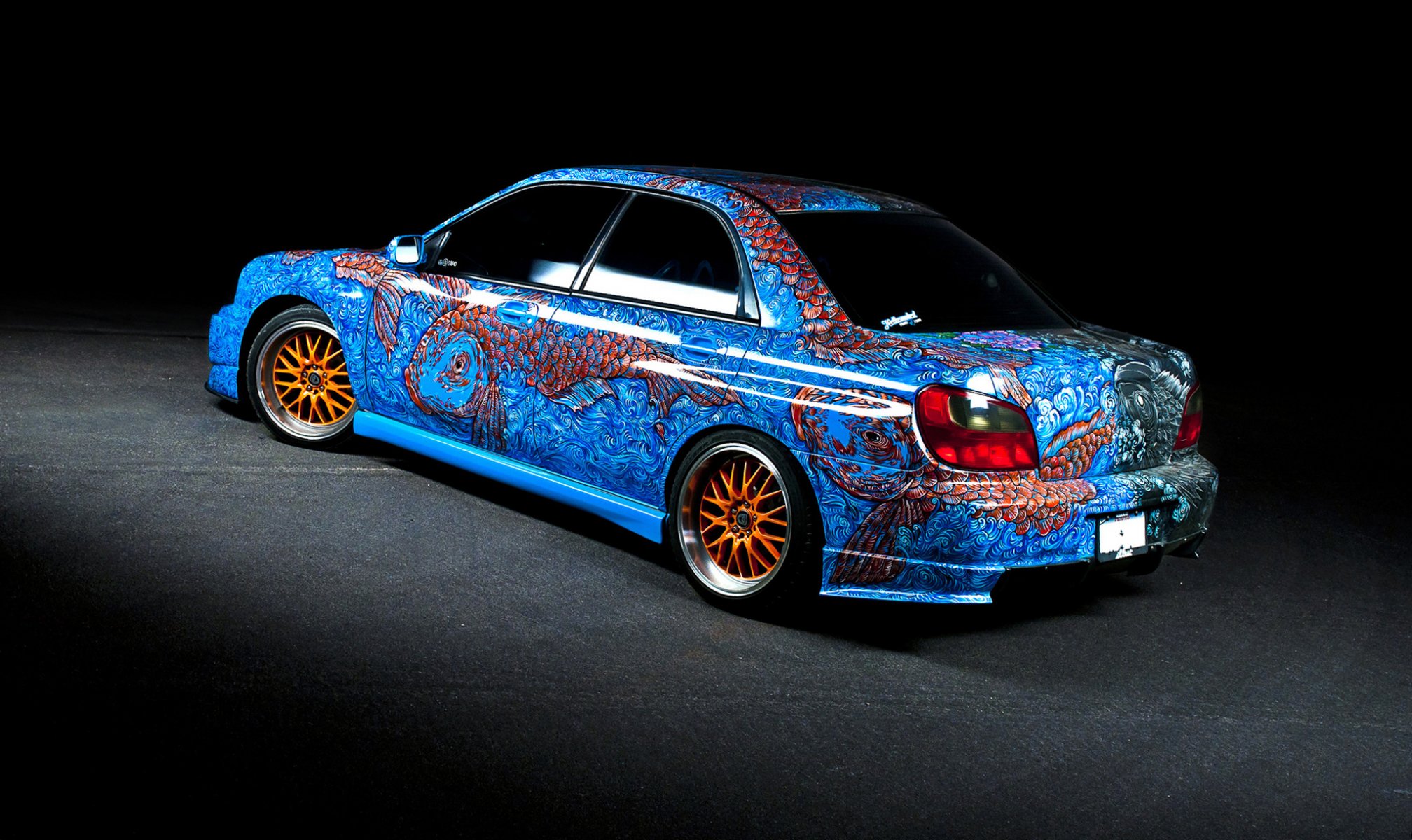 ubaru wrx sti subaru aérographe poissons