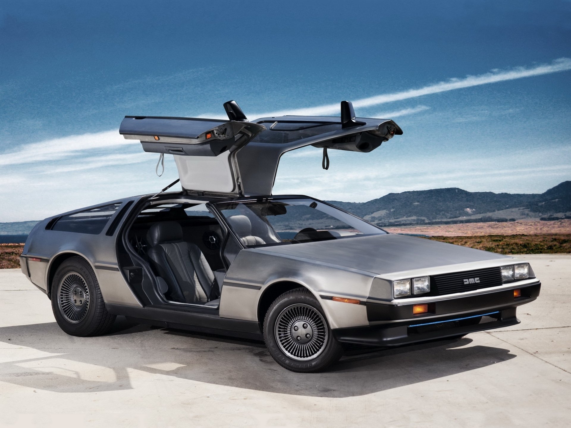 delorean dmc-12 е.в. прототип 2011 делориан передок двери крыло чайки небо